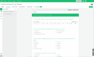 Survey Monkey In action while building a survey